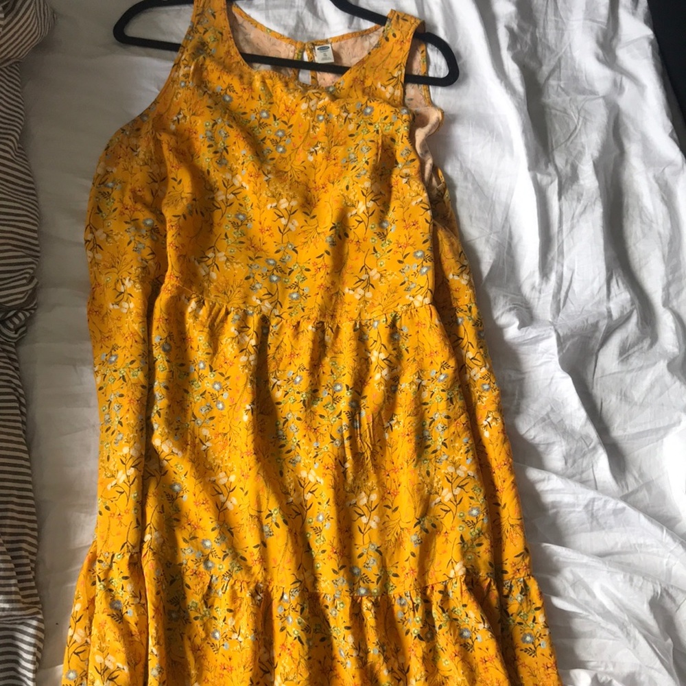 Yellow floral dress